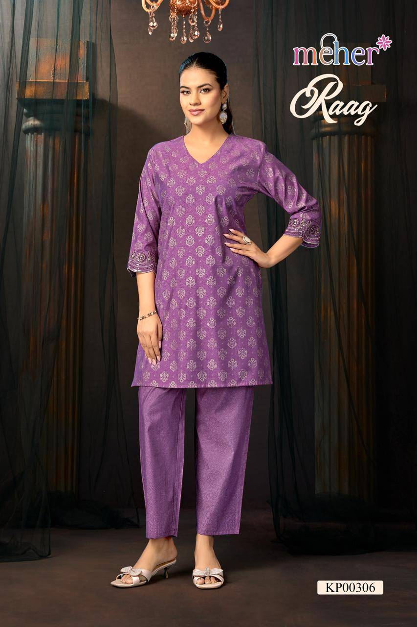 Raag By Fashid 304 To 309 Series Beautiful Festive Suits Colourful Premium Vetican Co-ord sets At Wholesale Price